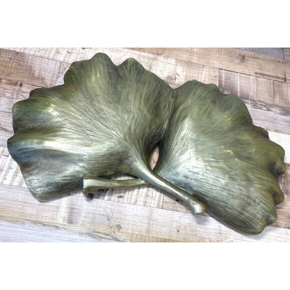 Pier 1 Decorative Tray/Bowl Ginkgo Biloba Leaves Living Room Entry Table 16 x 10 - Picture 6 of 6